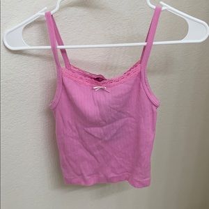 Brandy Melville Pink Bow Belle Tank